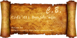 Czédli Benjámin névjegykártya