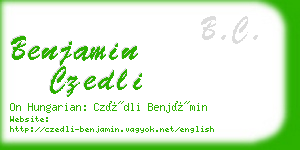 benjamin czedli business card